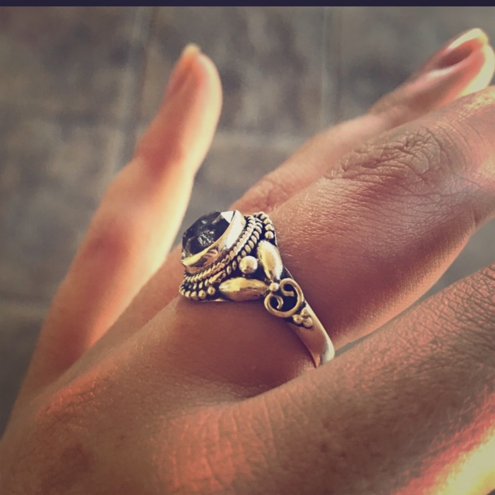 Herkimer size 7 silver ring